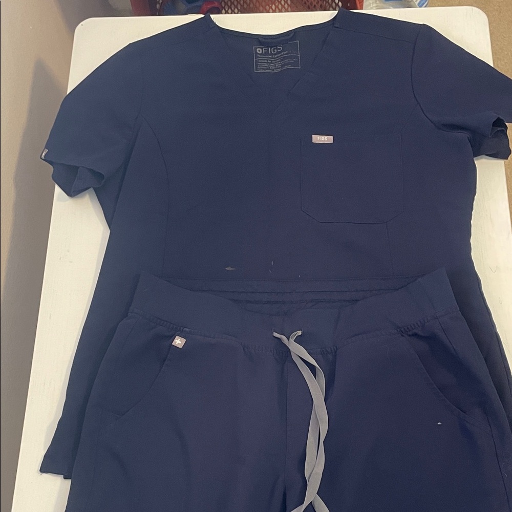 Figs Deep Blue Medical Scrub Set
